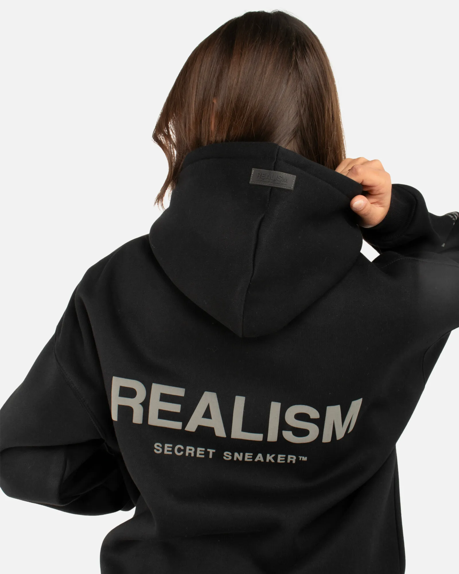 SSS REALISM COURT BOXY HOODIE BLACK