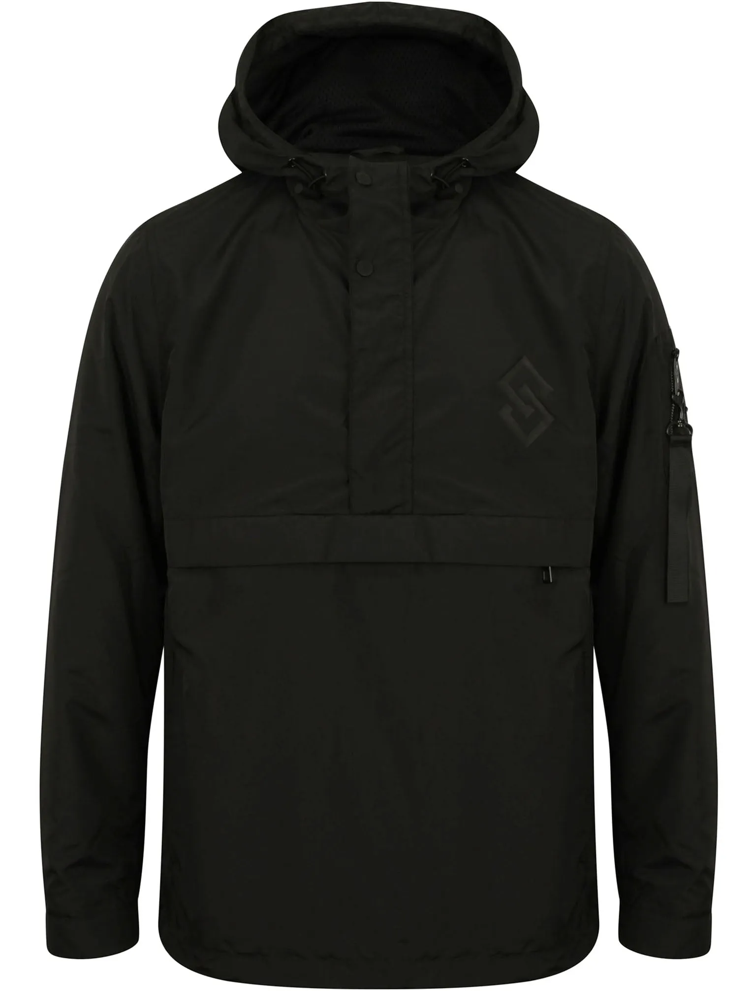 St Chalons Pullover Windbreaker Jacket in Black - Saint & Sinner