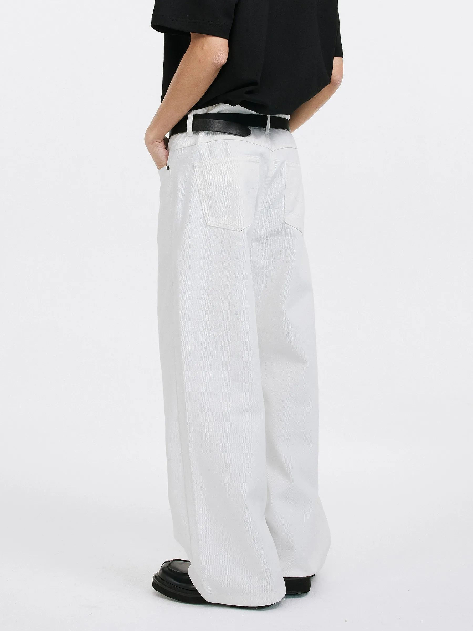 Straight Leg High-Waisted Lightweight Jeans