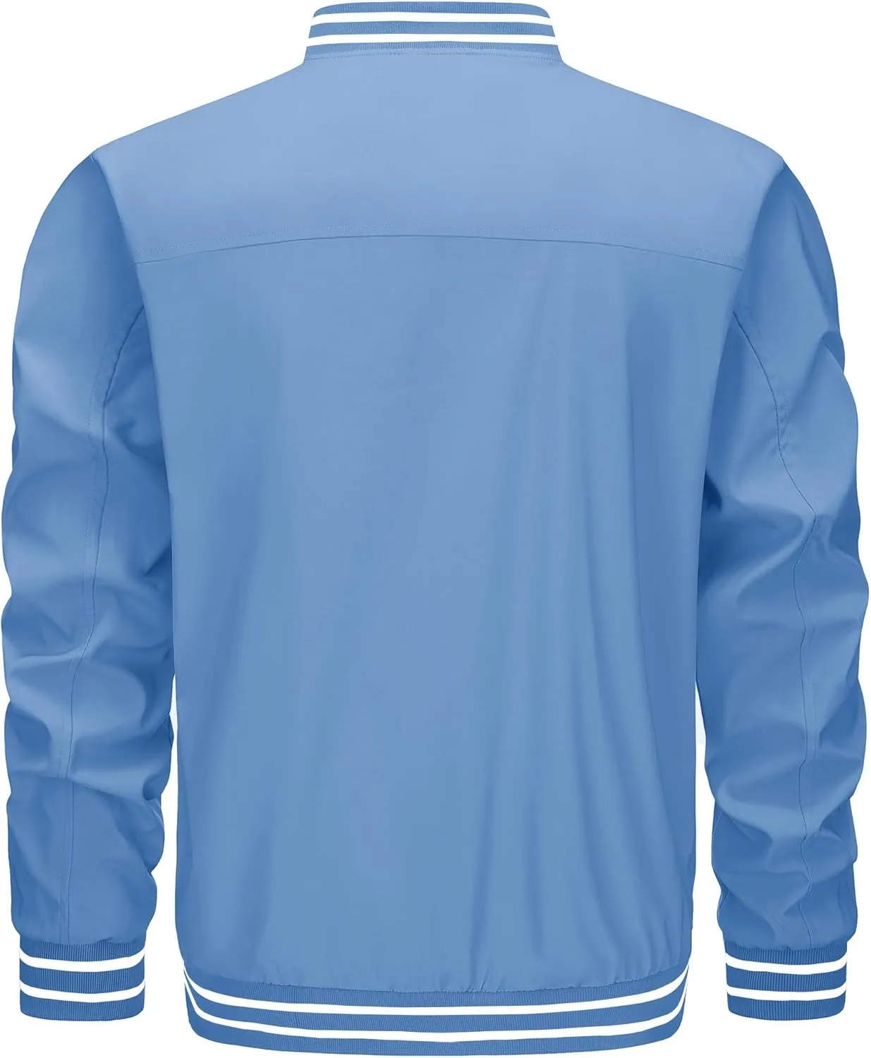 TACVASEN Men's Lightweight Jacket Casual Spring Fall Windbreaker Bomber Zip Up Coat With Pocket