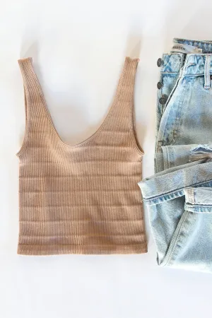 Tagless Cropped Ribbed Cami