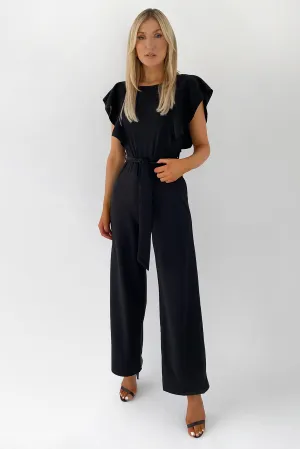 Tamara Black Frilled Jumpsuit