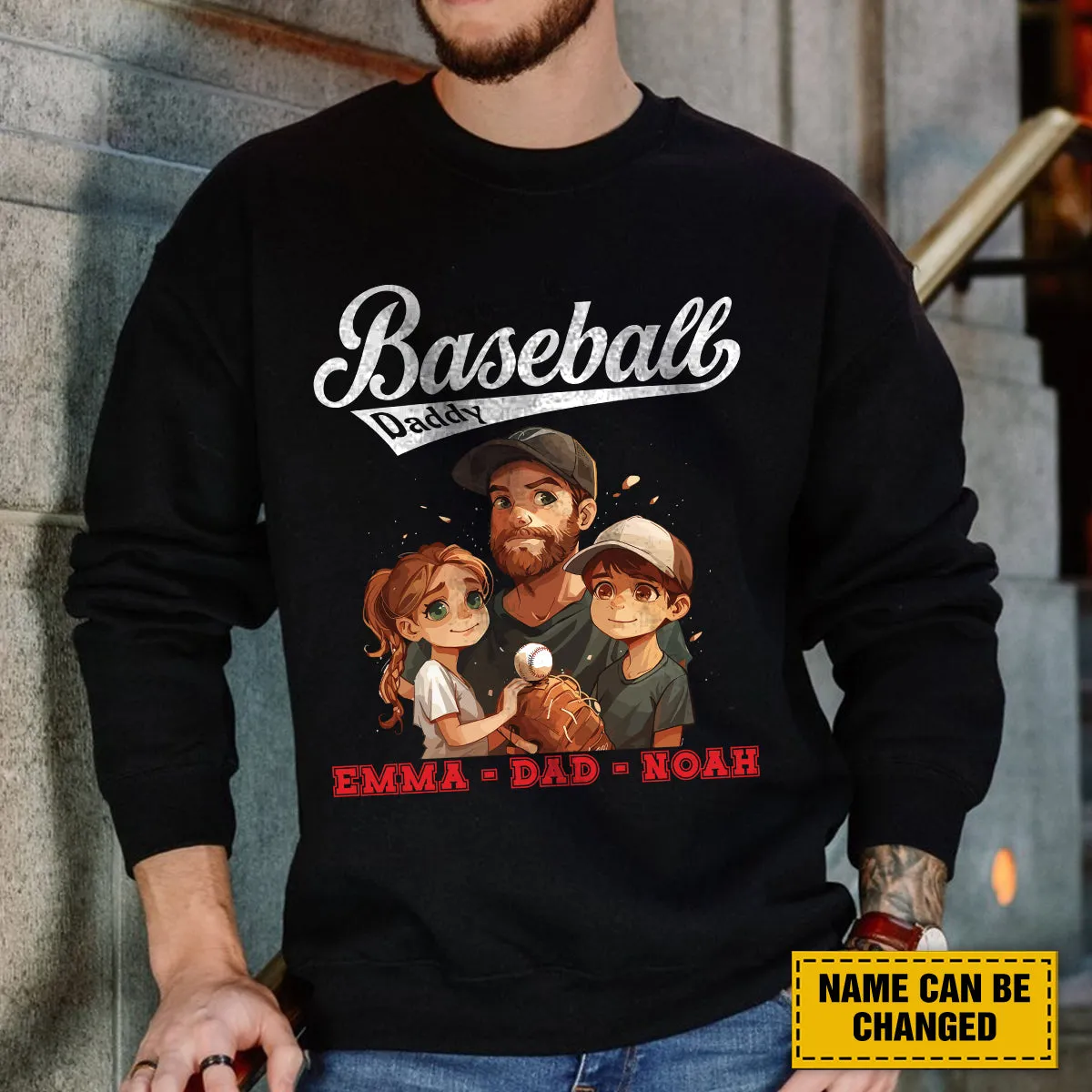 Teesdily | Customized Baseball Daddy Shirt, Father's Day Gift, Father Shirt, Fathers Day, Unisex Tshirt Hoodie Sweatshirt Mug