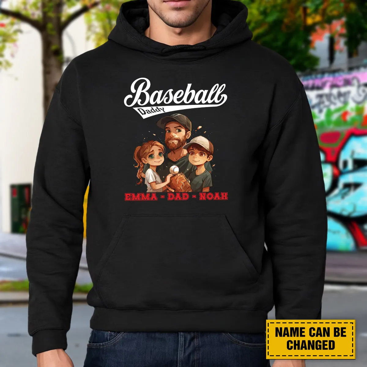 Teesdily | Customized Baseball Daddy Shirt, Father's Day Gift, Father Shirt, Fathers Day, Unisex Tshirt Hoodie Sweatshirt Mug