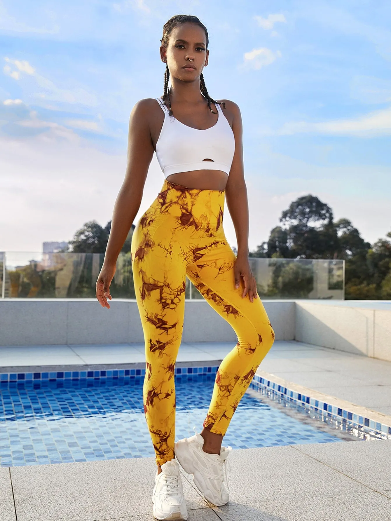 Tie Dye Seamless Breathable Softness Active Leggings SS23