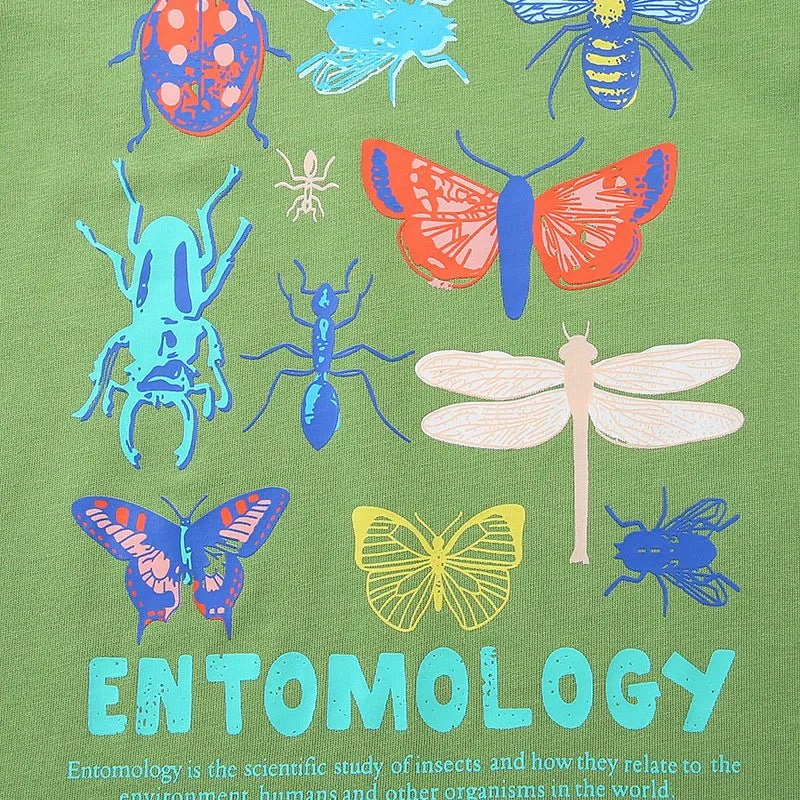 Toddler/Kid's Long Sleeve Entomology Print Design T-shirt