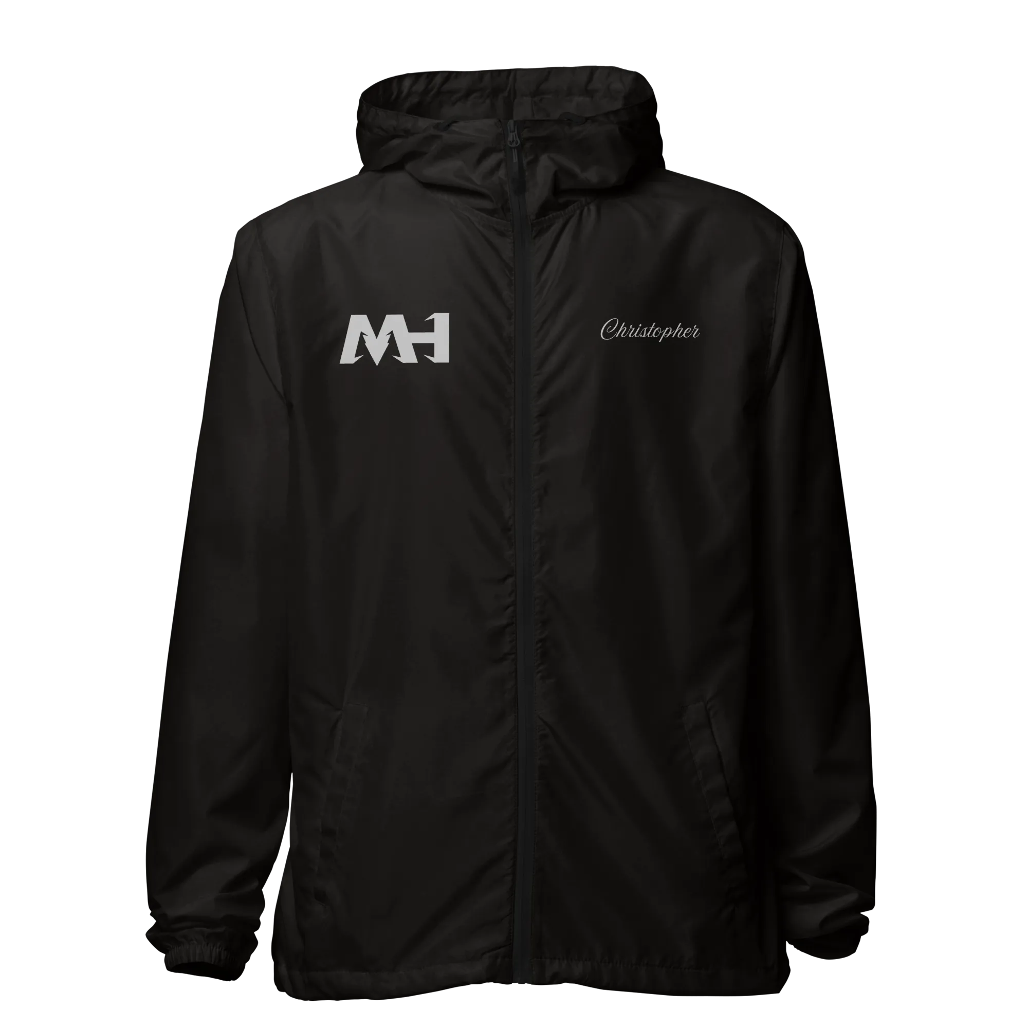 Unisex lightweight zip up windbreaker