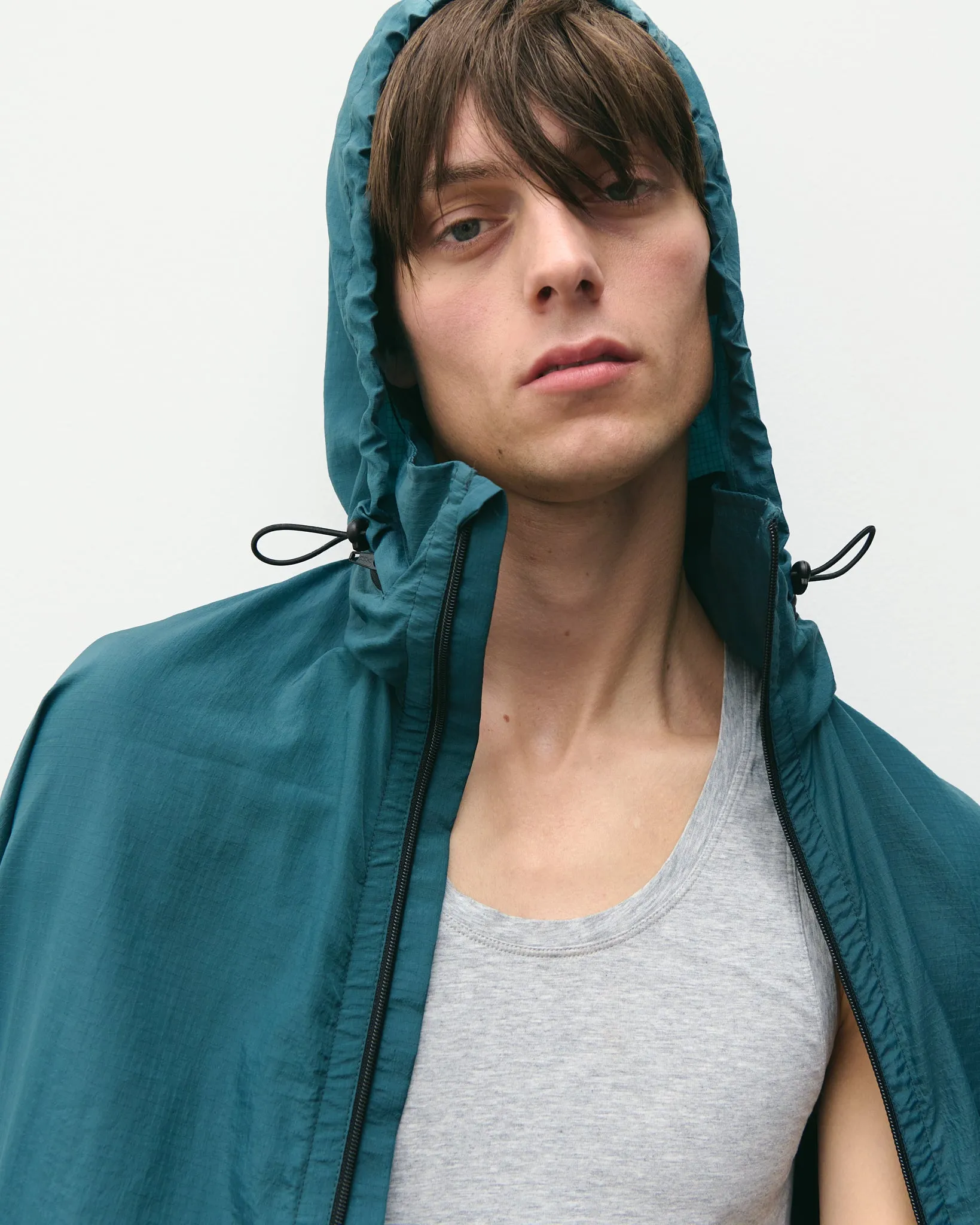 Unisex zip adjustable ripstop windbreaker