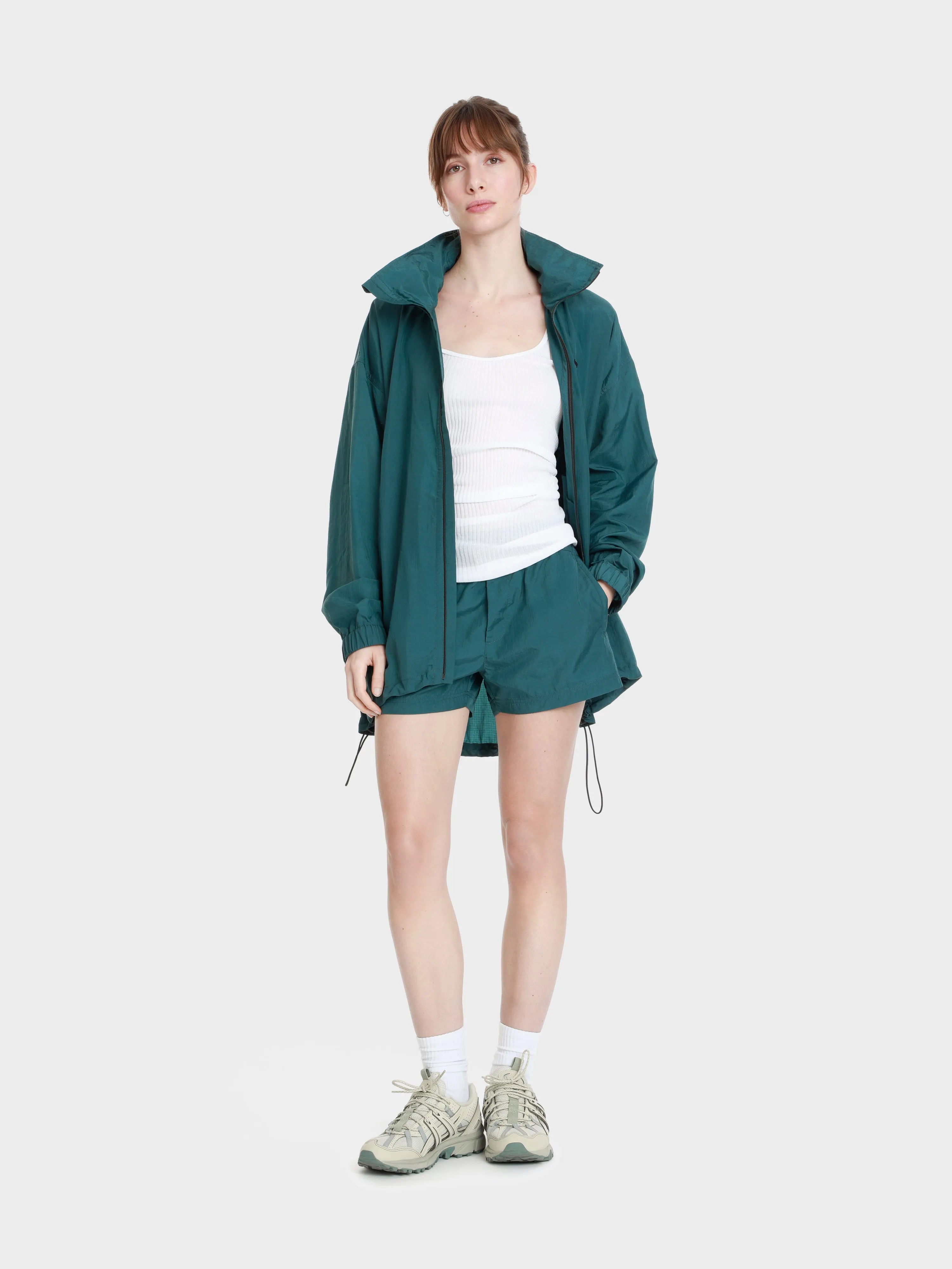Unisex zip adjustable ripstop windbreaker