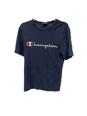 Vintage Champion Classic Logo Blue T-Shirt Small