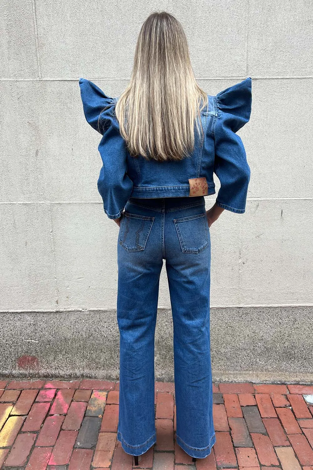 Vivetta - Denim Puff Sleeve Jacket: Indigo